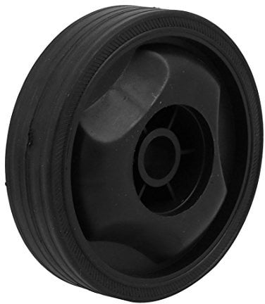 sourcing map 115mm Dia Plastic Replacement Parts Wheel Black for Air Compressor