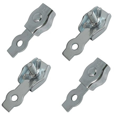 Anschlussset für Seil, Litze und Draht, 6 mm, verzinkt - 4 Stück - Zum Anschluss von Torgriff & Torgriffisolator - für Einen optimalen Stromfluss