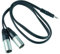 3.5mm Mini Stereo Plug to Twin Dual 2 x XLR Male Plug Lead Cable Split Splitter Patch Y Adapter (5M Length)