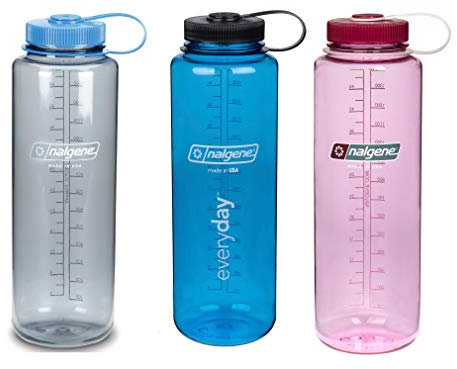 Nalgene Everyday Wide Neck Silo Water Bottle, farbig, 3er Set, 1,5 Liter