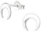 Monkimau Mädchen Ohrringe Halb Mond Ohrstecker aus 925 Sterling Silver Silber