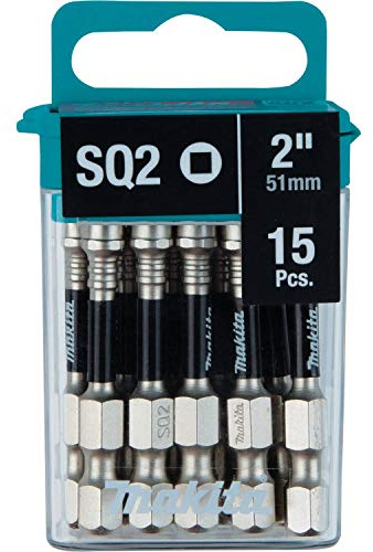 Makita E-01052 Impact XPS #2 Square 2 Power Bit, 15/pk