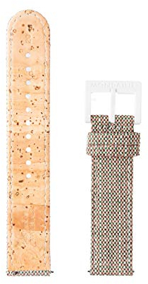 Mondaine Uhrenarmband Straps, in der Farbe Braun, aus Kork/Textil, Anstoßbreite: 20 mm, FT3120.70A