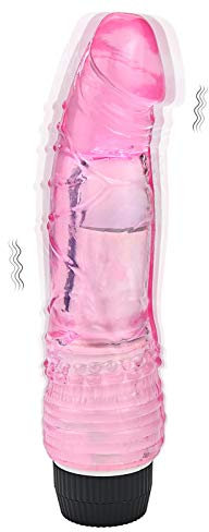 Realistischer Hochfrequenz-Dildo-Vibrator und wasserdichtes G-Punkt-Orgasmus-Stimulations-Sex-Vibrationsspielzeug für Frauen (Rosa)