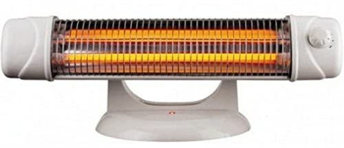 Suinga Radiateur infrarouge de salle de bain, puissance 400-800 W, poêle à quartz, 2 niveaux de puissance, système anti-basculement, écran orientable, voyant lumineux, contrôle rotatif, support large