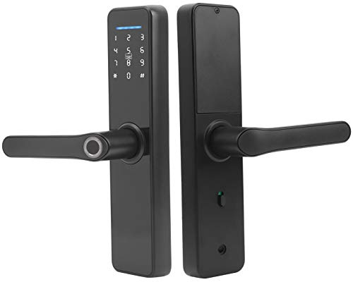 Sonew Smart Lock, Smart Security Electronic Door Lock, Waterproof Moisture-Proof with Fingerprint Recognition Password APP Remote Unlocking for Family Hotel Airbnb