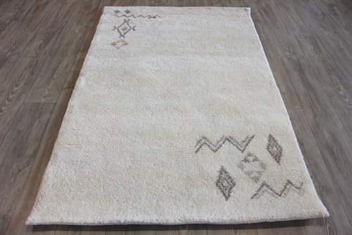 MAREL-DIDI Berber Teppich 3 Gemustert aus Marokko(ca. 45.000 Florfäden / m2), Material: 100% Schurwolle im Flor. (170 x 240 cm)