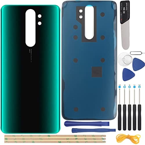 YHX-OU 6.53 Inch Battery Cover for Xiaomi Redmi Note 8 Pro Replacement Back Cover + Installation Tool + 1 SIM Card Tray (Green)
