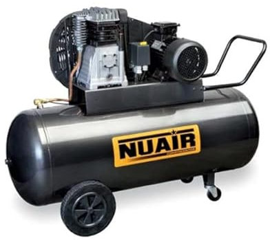 Compresseur entrainé par courroie 200 Litres 4CV 3kw Triphasé 10 bars Lubrifié B3800B/200CT4 Nuair