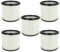 vhbw 5x filtro a pieghe piatte sostituisce Lavor 3.752.0032 per aspirapolvere - Cartuccia filtrante