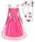 Lito Angels Bambina Vestito da Principessa Aurora Costume Bella Addormentata con Accessori Taglia 3-4 Anni Rosa Caldo