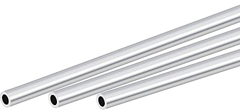 sourcing map 3 Stück 6063 Aluminium Rohr 6mm Außendurchmesser Rund Alurohr 4mm Innendurchmesser Aluminium Rundrohr 300mm Länge Hohlrohr Aluminium Gerade Rohr Aluminiumrohre Aluprofil Rohre