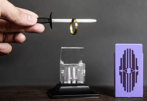 ZQION Penetrating Sword/Sword Through Ring Magic Tricks, Close Up Magic Props Magic Accessories Ring Magic Gimmick Classic Toys