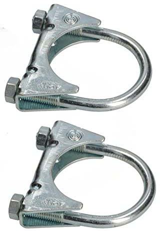 KOTARBAU® 2 x Pernos en U 48mm, Perno redondo, Perno de acero Inoxidable, Perno con tuercas, Soporte De Abrazadera De Mástil De Antena, Montaje De Antena, Perno para fijar tubos, Mordaza para mástiles