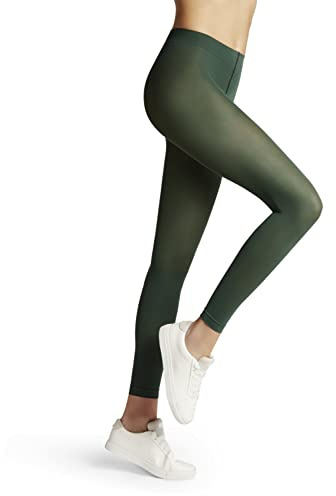 FALKE Damen Leggings Pure Matt 50 DEN W Le halb-Blickdicht einfarbig 1 Stück, Grün Hunter Green 7441, S
