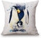 Solekla Dekorativer Kissenbezug, Aquarell-Pinguin, Mutter und Baby, Baumwoll-Leinen, Überwurf-Kissenbezug, Heimdekoration, Sofa, dekoratives Kissen, 45,7 x 45,7 cm