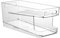 Caffney Refrigerator Can Drink Holder Storage Rolling Can Dispenser Pop Soda Can Organizer Bins Stackable 2 Tier Freezer Beverage Can Organizer Bin Clear Plastic Canned Food Pantry Storage Rack for Fr