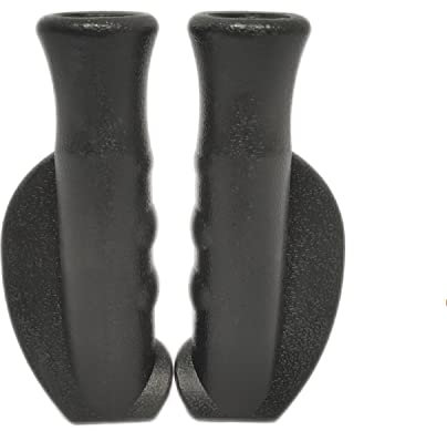 ComsenMed Universal-Rollator-Handgriff, Ersatzteile für Rollator und Rollstuhl, Universal-Handgriffe, anatomisches Paar für 4-Rad-Rollator (1 Paar (links/rechts), schwarz