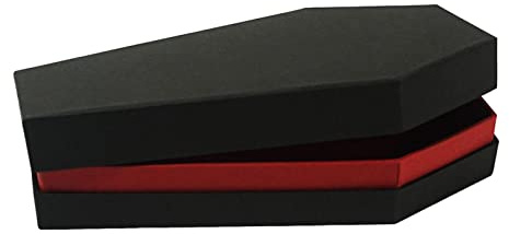 predolo Halloween-Sarg-Box, Mehrzweck-Sarg-Beerdigung, Dekorationen, kreatives Geschenk mit Deckeln, Goth-Geschenkbox für Themenpartys,