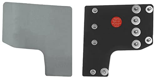 Sussex Installations VRNF5-RB-EXT-002 Large Brushed stainless Repair shield compatible with VAUXHALL VIVARO, RENAULT TRAFIC, NISSAN NV300, NISSAN PRIMASTAR, FIAT TALENTO van - rear barn door.