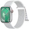 Higgs Nylon Armband Kompatibel mit Apple Watch Armband 42mm(Series 10) 41mm 40mm 38mm Damen Herren, Sport Klettverschluss Verstellbare Armbänder für iWatch SE Series 10 9 8 7 6 5 4 3 2 1,Gipfel Weiß