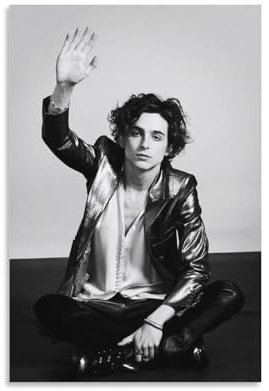 The Actor Timothee Chalamet Hands Up Poster, Heimdekoration, Poster, Wandkunst, hängender Bilddruck