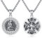 Heiliger Florian Halskette 925 Sterling Silber Saint Florian Halskette Religiöse Beschützer Amulett Schmuck Geschenk für Männer Frauen Feuerwehrleute 20+2 Zoll