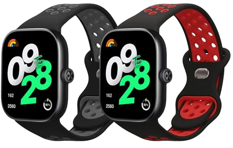 kwmobile 2X Sportarmband kompatibel mit Xiaomi Redmi Watch 4 Armband - Fitnesstracker Band Set aus TPU Silikon