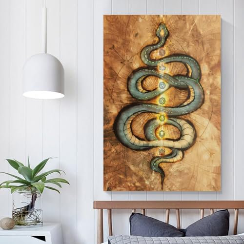 FUmoney Wandkunst, Kundalini-Bilder, Gemälde auf Leinwand, Wandkunst, moderne Leinwanddrucke, fertig zum Aufhängen, 30 x 45 cm (12 x 18 Zoll)