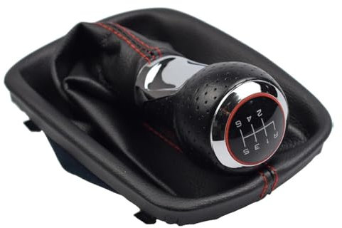 Toiumops Schaltknauf Schaltsack für Audi A4 A6 C5 4B A8 D2 4D, 5/6 Gang Auto Ledermanschette Schaltknauf Schaltkopfhebelabdeckung