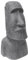 STADO® | Moai | Skulptur | Kunstharz | Grau | 37x26x78cm | Rapa NUI | Osterinsel | Gartenfinger | Statue | Figur | Deko | Kopf | Basalt-Optik