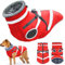 Oslueidy wasserdichte Hundemäntel, Winter Warme Hunde Jacken Reflektierende Haustier Kleidung Hund Kalte Wetter Mäntel Gemütliche Schnee Anzug Jacke Weste für kleine mittlere große Hunde (Rot, 6XL)