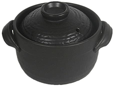 HJHIKJK Ollas Olla de Barro pequeña de cocción rápida para una Persona, cazuelas para cocinar arroz, Cacerola de gres de Dos Cubiertas, Cacerola, Mini Olla para Sopa y Leche