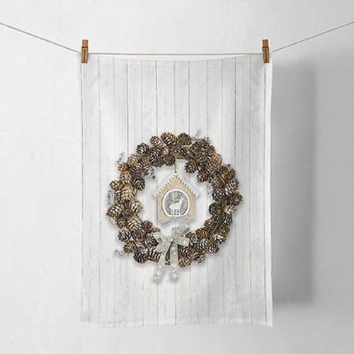 Ambiente Geschirrtuch Zapfen Türkranz, ca. 50 x 70 cm