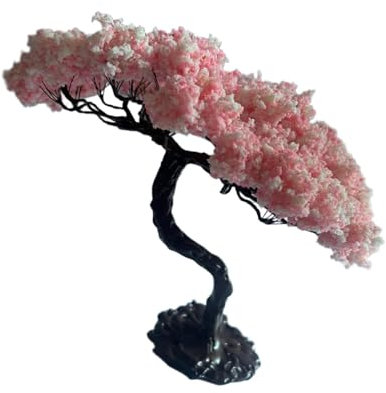 Harilla Miniature Flower Tree Model Mini Cherry Blossom Tree Cake Decorating Cake Topper DIY Crafts Artificial for Scenery Landscape