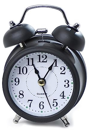 Haiki Lauter Retro-Wecker, doppeltes Nachtlicht, Bett, neben Ornament, für Zuhause, Kinderzimmer, Schlafzimmer