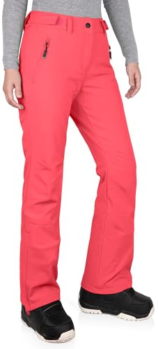 33,000ft Women's Waterproof Ski Pants Thermal Snow Trousers Coral Red