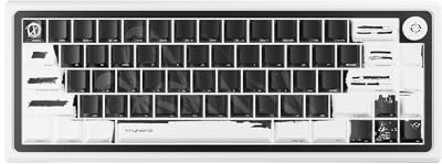 Tryhard Clavier Mécanique Gaming Noir, Clavier Filaire et Bluetooth 65% avec Commutateurs mécanique, Hot Swap, RGB, USB-C FR Layout AZERTY Français avec knob