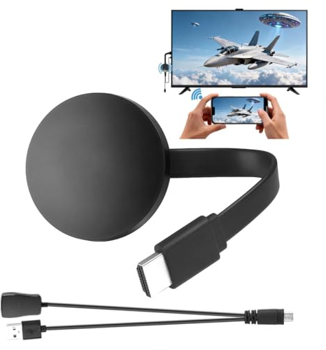 Wireless HDMI Display Adapter Supports 1080P 4K HDR Screen Mirroring Display Adapter 2.4/5GHz Wifi HDMI Adapter Supports Mira-cast/DLNA/Air-play for Phone/Tablet/Laptop/to HDTV/Monitor/Projector