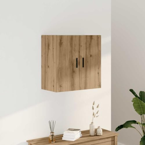 Wandschrank, Vorratsschrank Aufbewahrungsschrank Aktenschrank Ordnerschrank Geeignet für Schule Unternehmen Werkstatt Schlafzimmer Artisan-Eiche 60x31x60 cm Holzwerkstoff