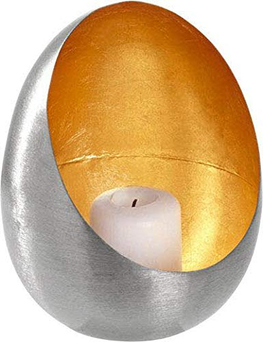 Lambert - Windlicht Casati - Klein - Gebürstet/Gold - H14Cm x D 11 - Eisen - 1Stück