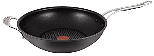 Tefal Jamie Oliver Hard Anodised Premium Series Wok - 30cm, Black