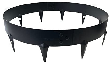 CORE EDGE Tree Ring - Flexible Decorative Steel Garden Border Edging for Bushes, Shrubs and Trees (600mm, Black)