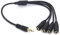 4 Way Port 3.5mm Headphone Splitter Cable 3.5 TRS Stereo Jack Earphone Audio Stereo Lead cord for Mobile Phone Tablet Speaker Mic Headset Smartphone