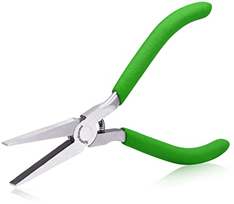 SPEEDWOX Pinza per gioielli da 12,7 cm, mini pinza a becco d'anatra sottile, pinza di precisione per creazione di gioielli, perline e tempo libero