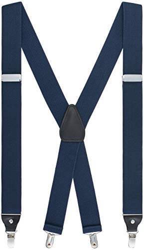 GENTS ONLY Herren Hosenträger X-Form 01745 (Einheitsgröße, 02 Blau)