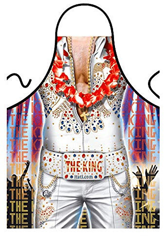 ITATI Schürze für Herren, Modell Elvis Presley, schmutzabweisend, 75 x 58 cm