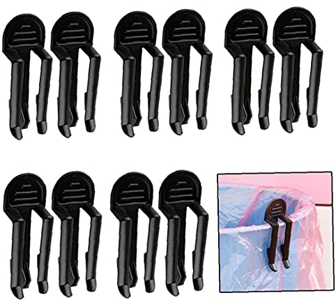 5 Pairs Practical Trash Can Clamp Plastic Garbage Bag Clip Fixed Waste Bin Bag Holder Rubbish Clip