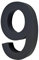 3D Hausnummer Edelstahl Wetterfest & Pflegeleicht Wählbar zwischen Zahlen 0-9 und Buchstaben a-c Hausnummernschild mit Montagematerial 20 cm Höhe (9, schwarz/anthrazit)
