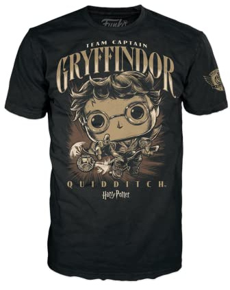 Funko Boxed T - Harry Potter - Quidditch Harry - T-Shirt - Kleidung - Geschenkidee - Kurzärmeliges Top Für Erwachsene Männer Und Frauen - Offizielle Handelswaren Fans